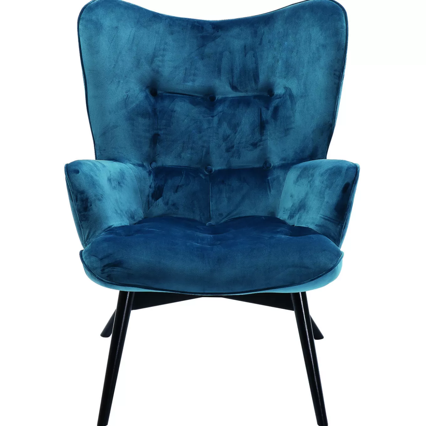 Armchair Black Vicky Velvet Bluegreen^KARE Design Flash Sale