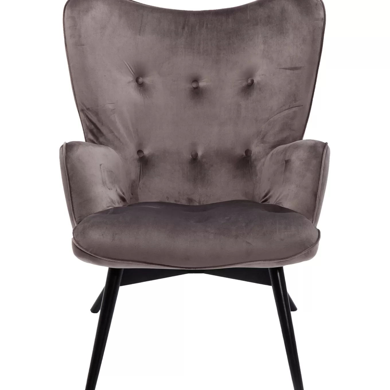 Armchair Black Vicky Velvet Grey^KARE Design Best Sale