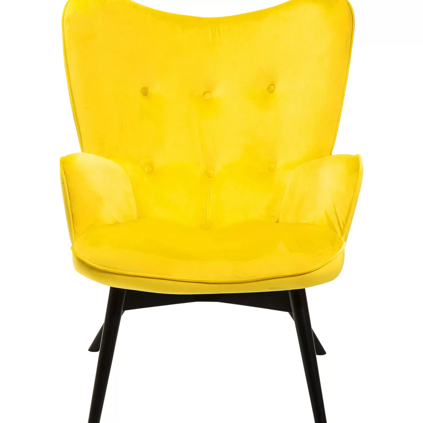 Armchair Black Vicky Velvet Yellow^KARE Design Flash Sale