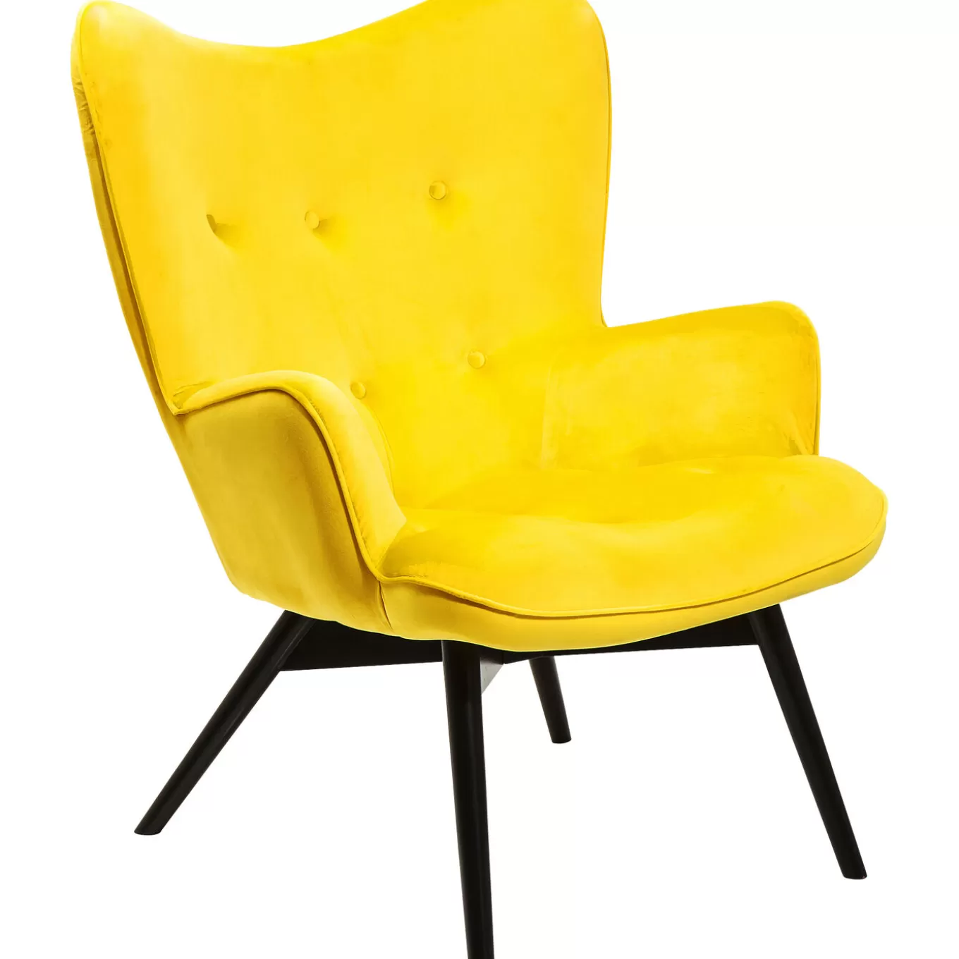 Armchair Black Vicky Velvet Yellow^KARE Design Flash Sale