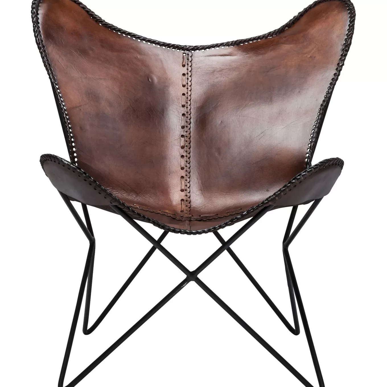 Armchair Butterfly Brown Econo^KARE Design Fashion