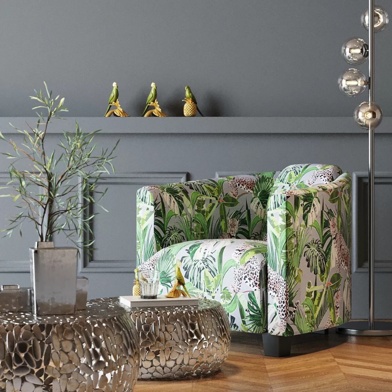 Armchair Cigar Lounge Jungle Green^KARE Design Hot