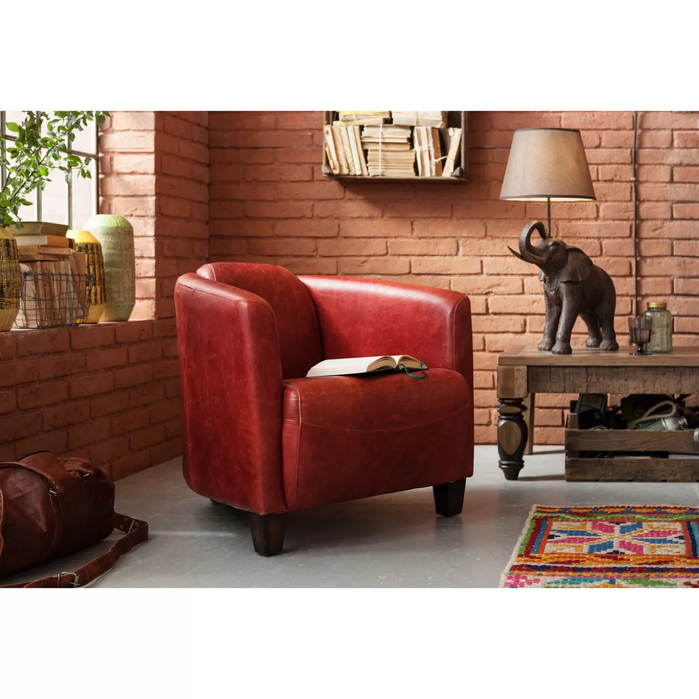 Armchair Cigar Lounge Red^KARE Design Sale