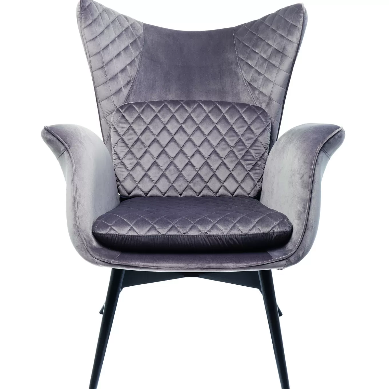 Armchair Tudor Velvet Silvergrey^KARE Design Outlet