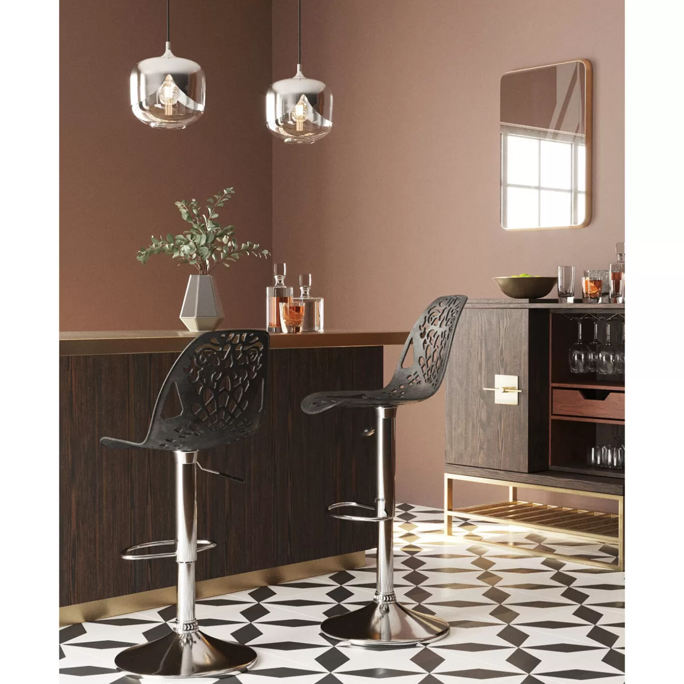 Bar Stool Ornament Black^KARE Design Outlet