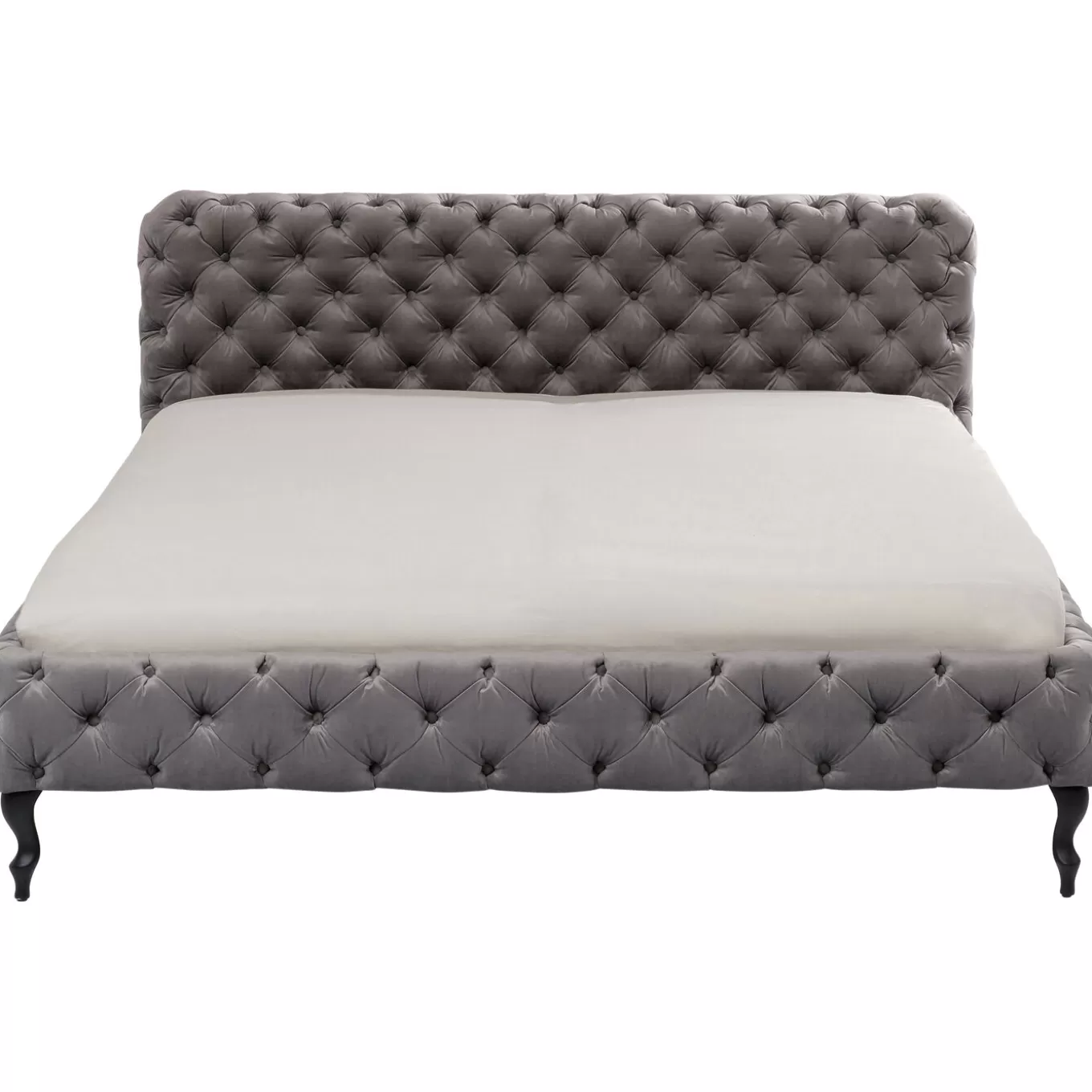 Bed Desire Velvet Silver Grey 160X200 Cm^KARE Design Flash Sale