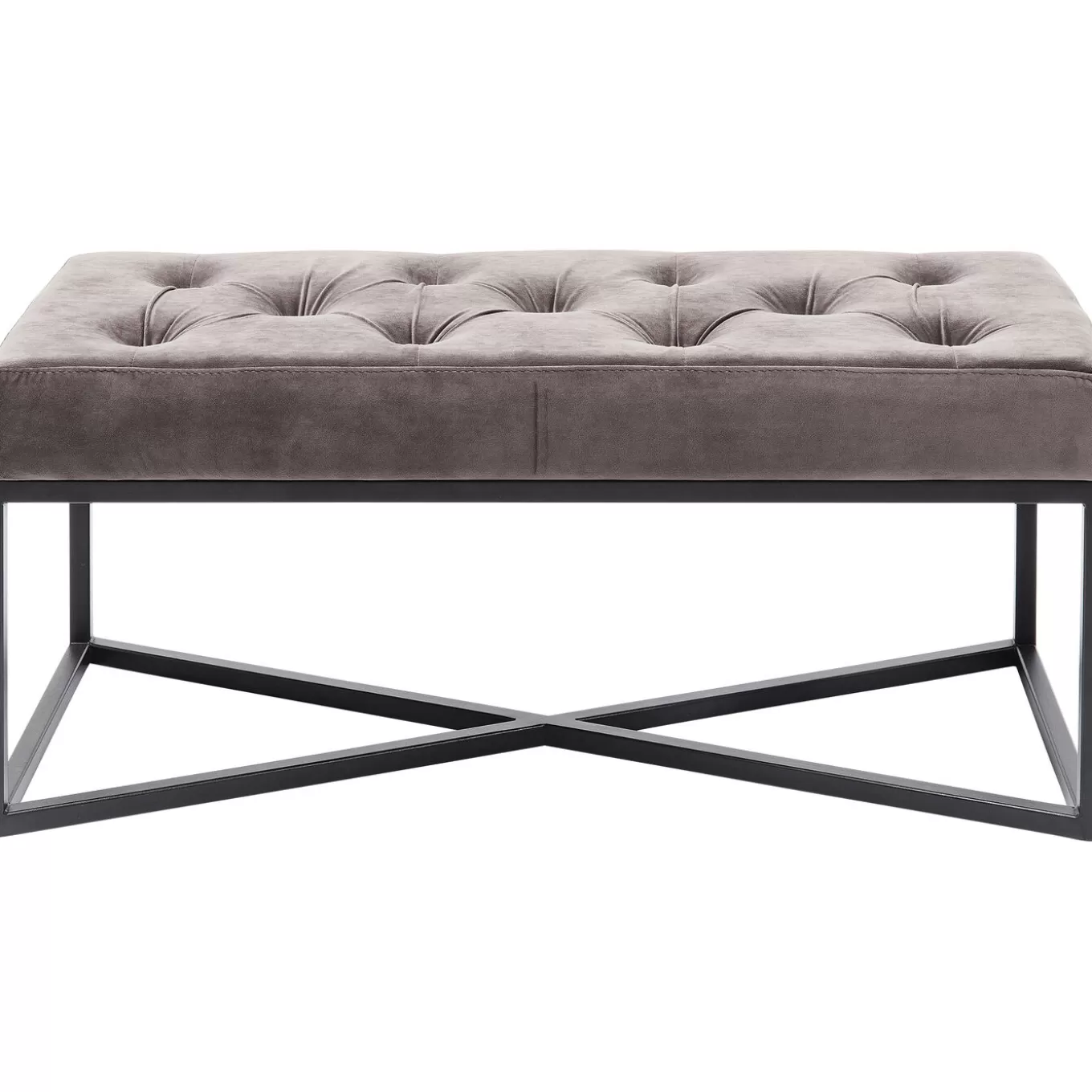 Bench Crossover Grey Black 90X40Cm^KARE Design Store