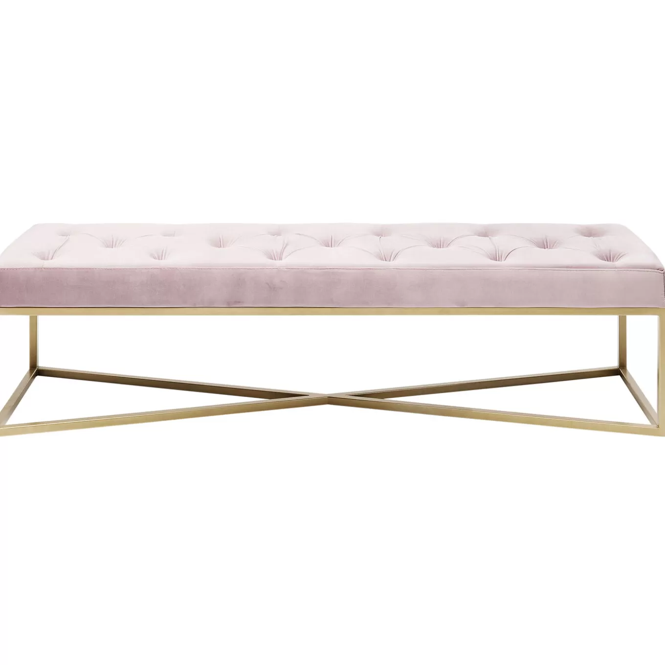 Bench Crossover Rose Brass 150X40Cm^KARE Design Outlet