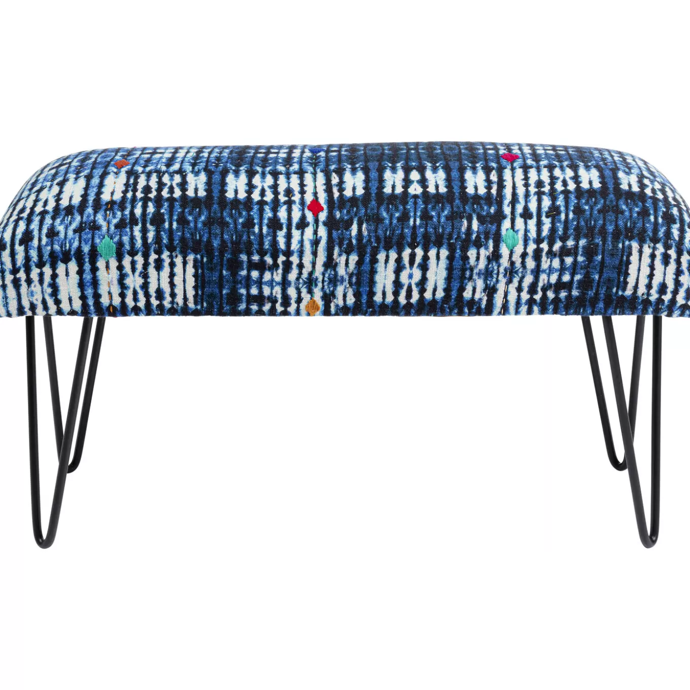 Bench Desna Patchwork Blue 80Cm^KARE Design Clearance