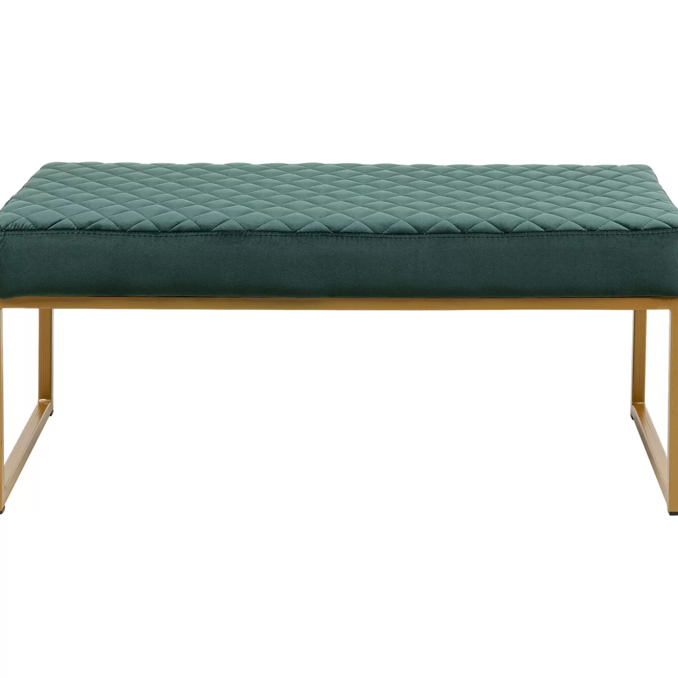 Bench Smart Velvet Dark Green Brass 90Cm^KARE Design Sale