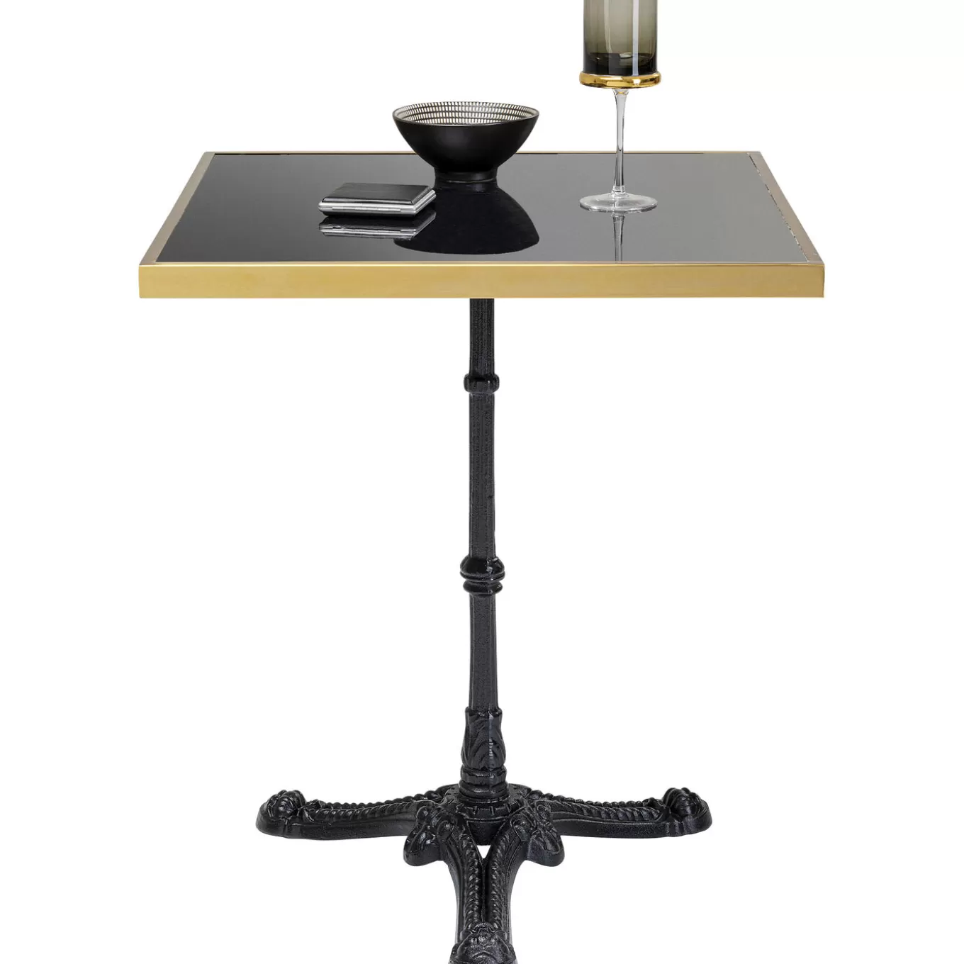 Bistro Table Kaffeehaus Rim Square Schwarz 60X60^KARE Design Cheap