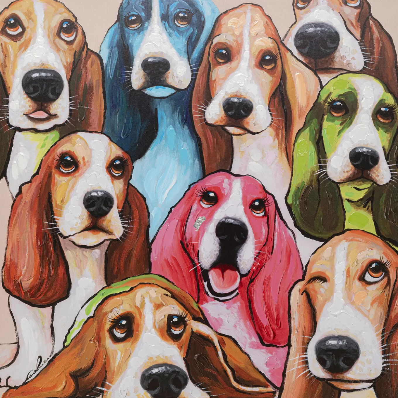 Canvas Picture Doggy Eye'S 100X100Cm^KARE Design Outlet