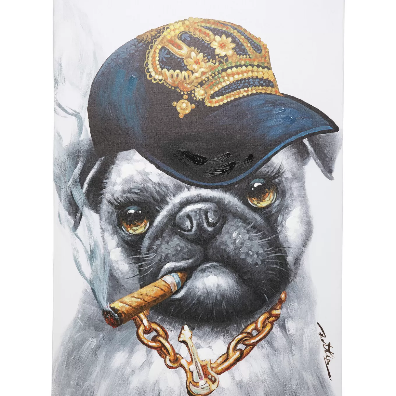 Canvas Picture Hip Hop Dog 70X100Cm^KARE Design Flash Sale