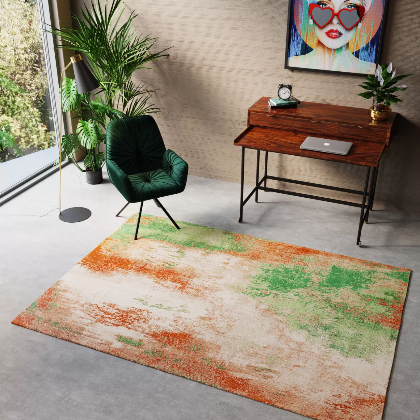 Carpet Downtown Green 170X240Cm^KARE Design Hot