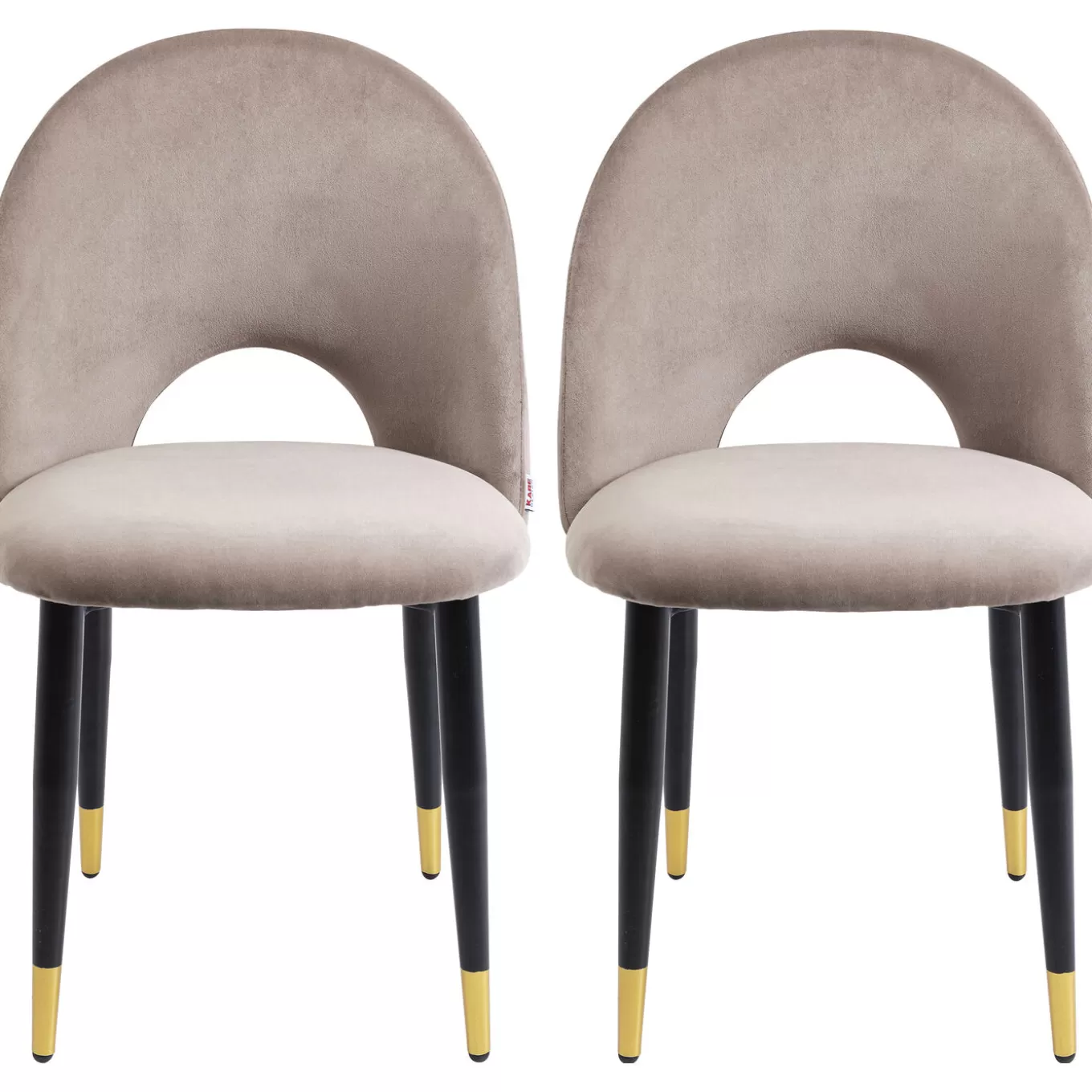 Chair Iris Velvet Taupe (2/Set)^KARE Design Store