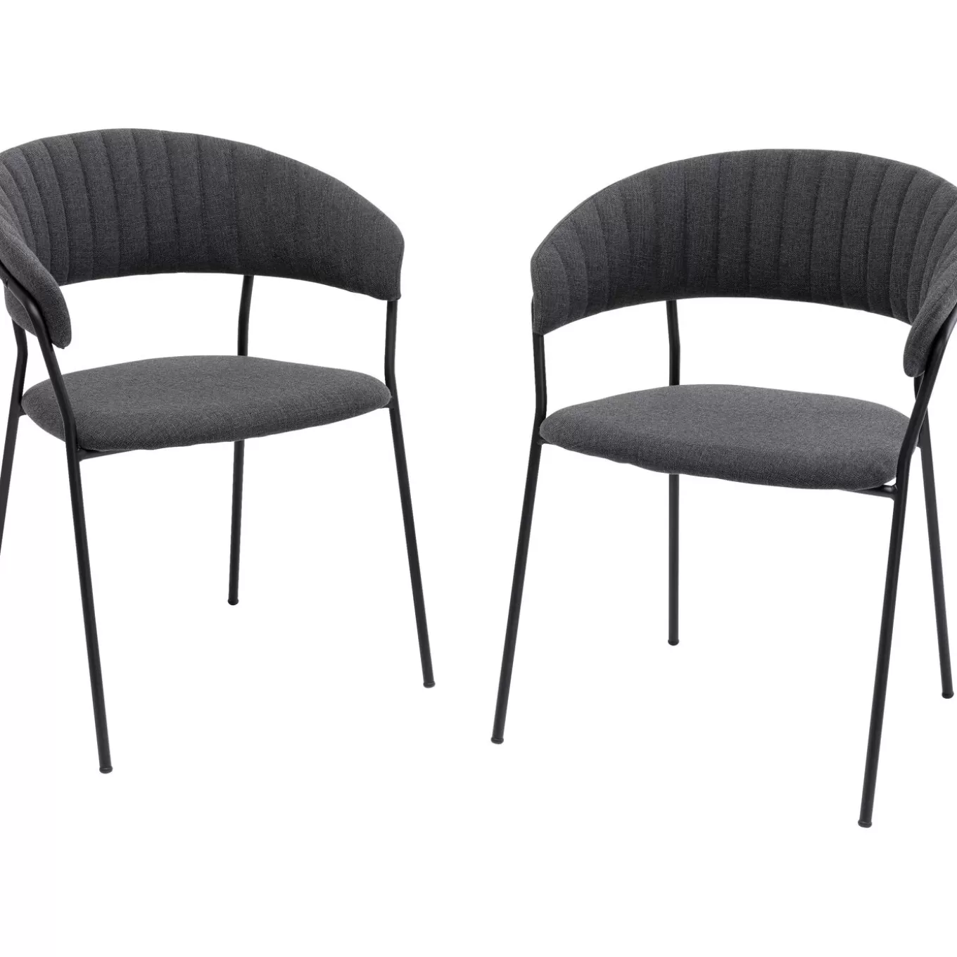 Chair With Armrest Belle Anthracite (2/Set)^KARE Design Flash Sale