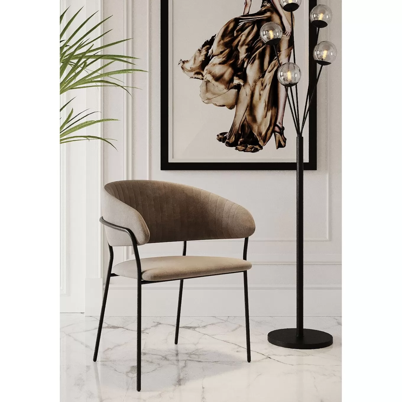 Chair With Armrest Belle Brown (2/Set)^KARE Design Flash Sale