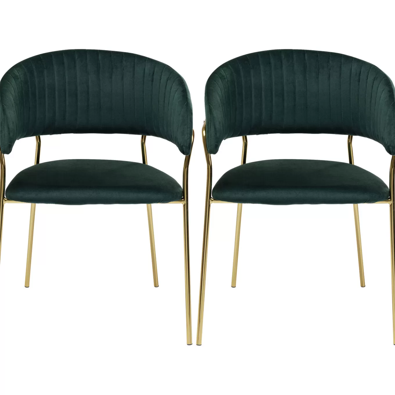 Chair With Armrest Belle Velvet Green (2/Set)^KARE Design Best