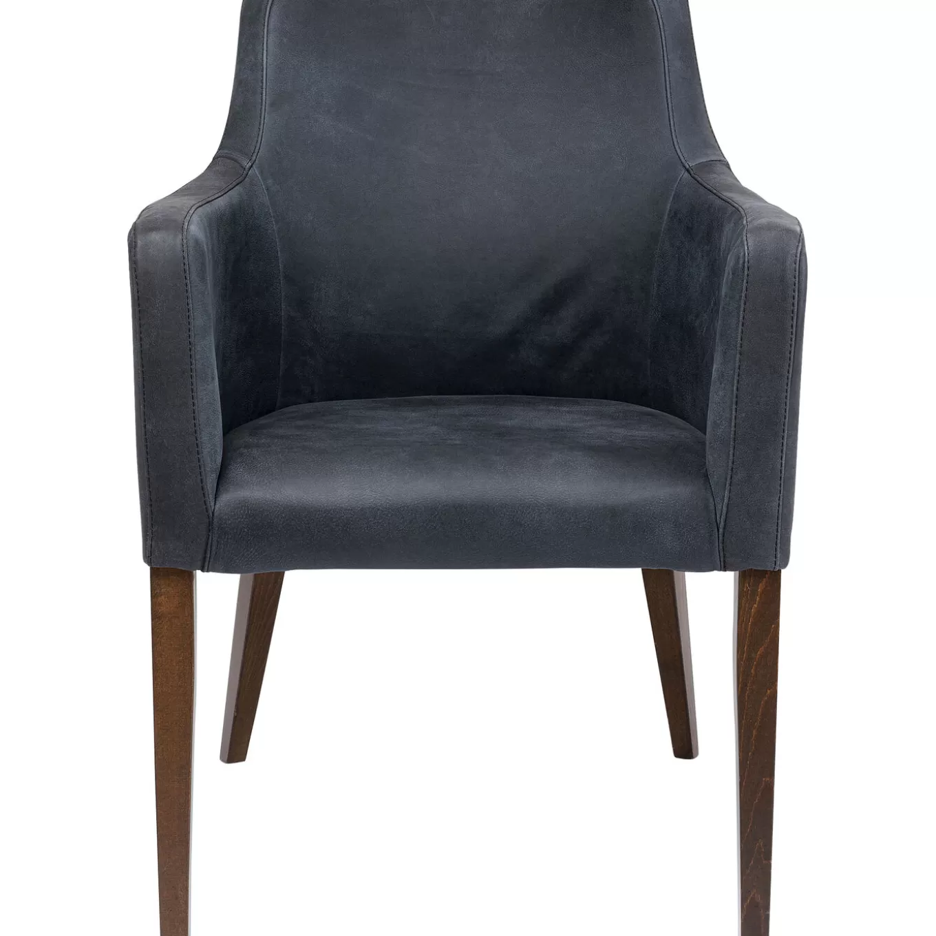 Chair With Armrest Mode Leather Anthracite^KARE Design Flash Sale