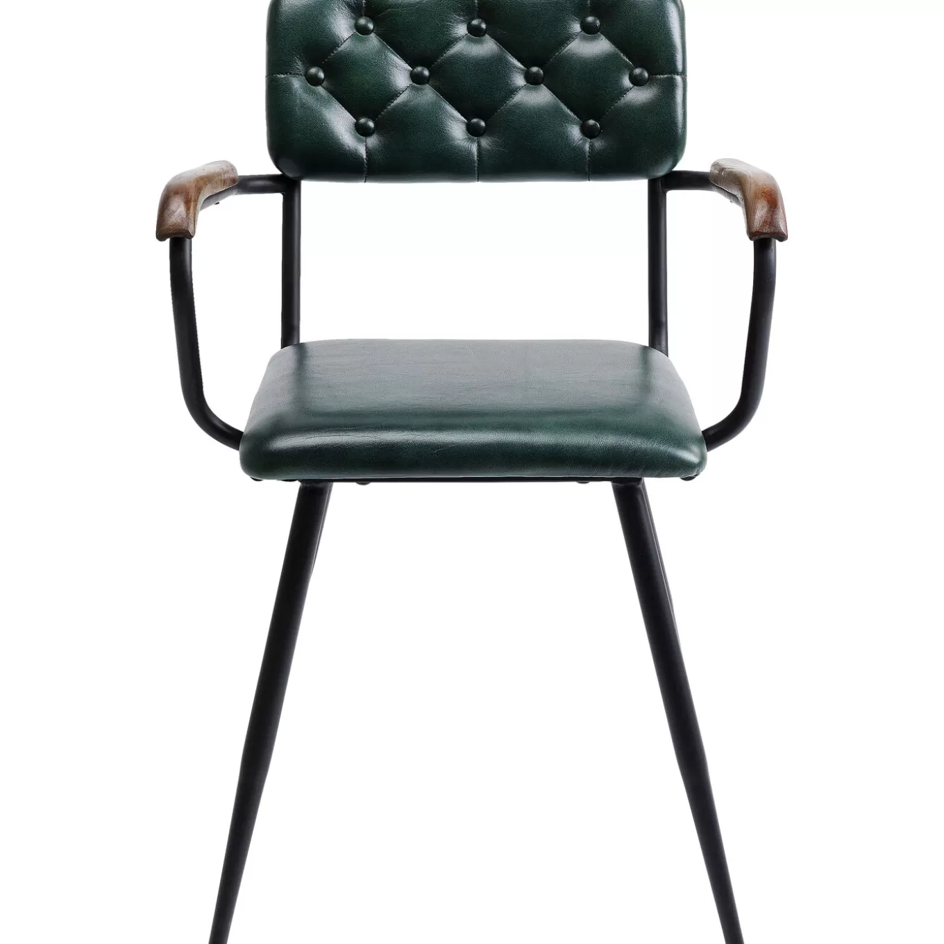 Chair With Armrest Salsa Leather Dark Green^KARE Design Store