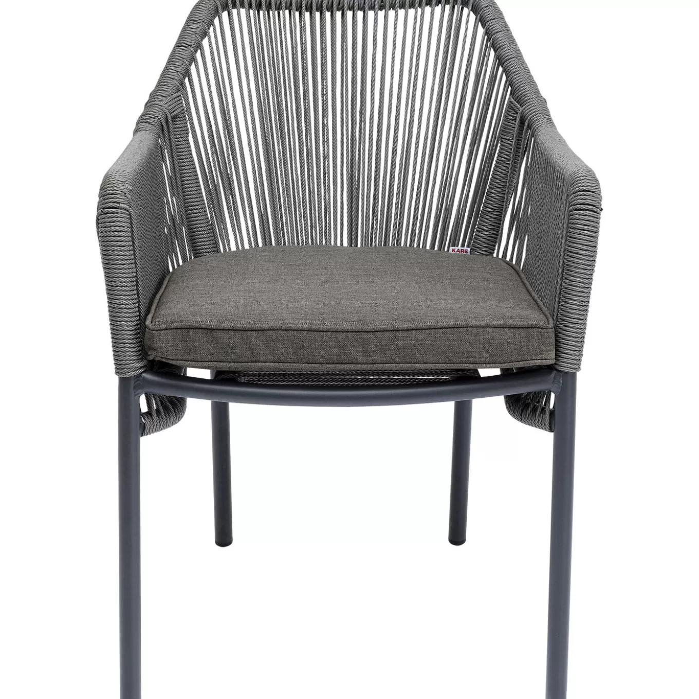 Chair With Armrest Wave Grey^KARE Design Fashion