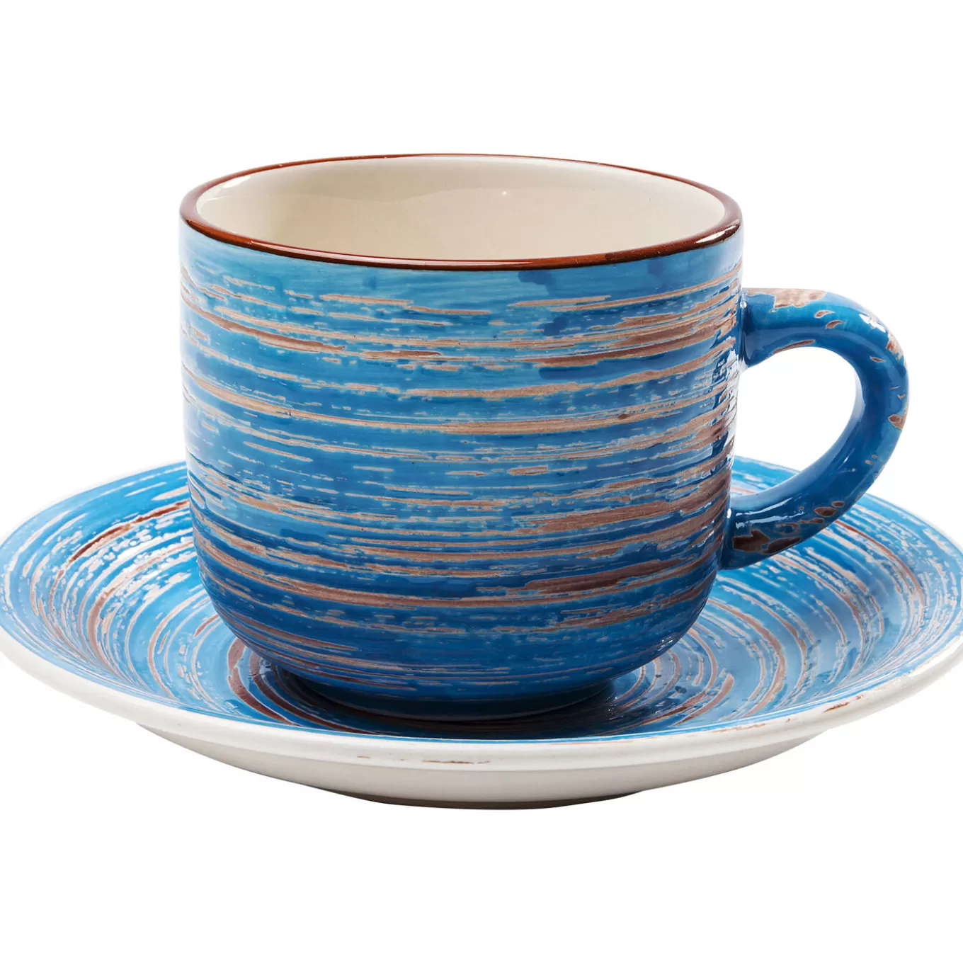 Coffee Cup Swirl Blue (2/Part)^KARE Design Store