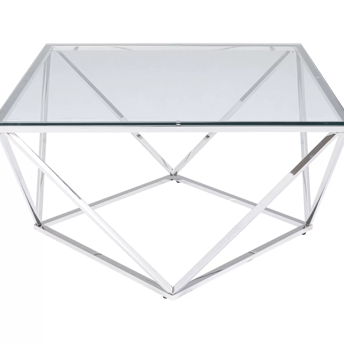 Coffee Table Cristallo Silver 80X80Cm^KARE Design Clearance