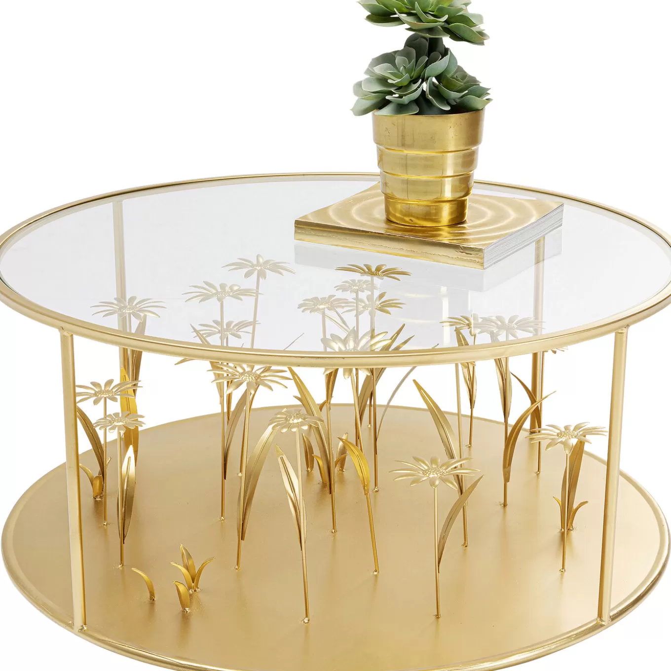 Coffee Table Flower Meadow Gold O80^KARE Design Cheap