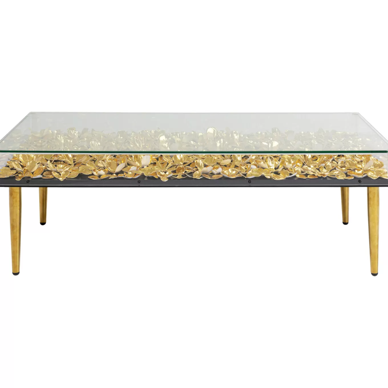 Coffee Table Gold Flowers 120X60^KARE Design Fashion