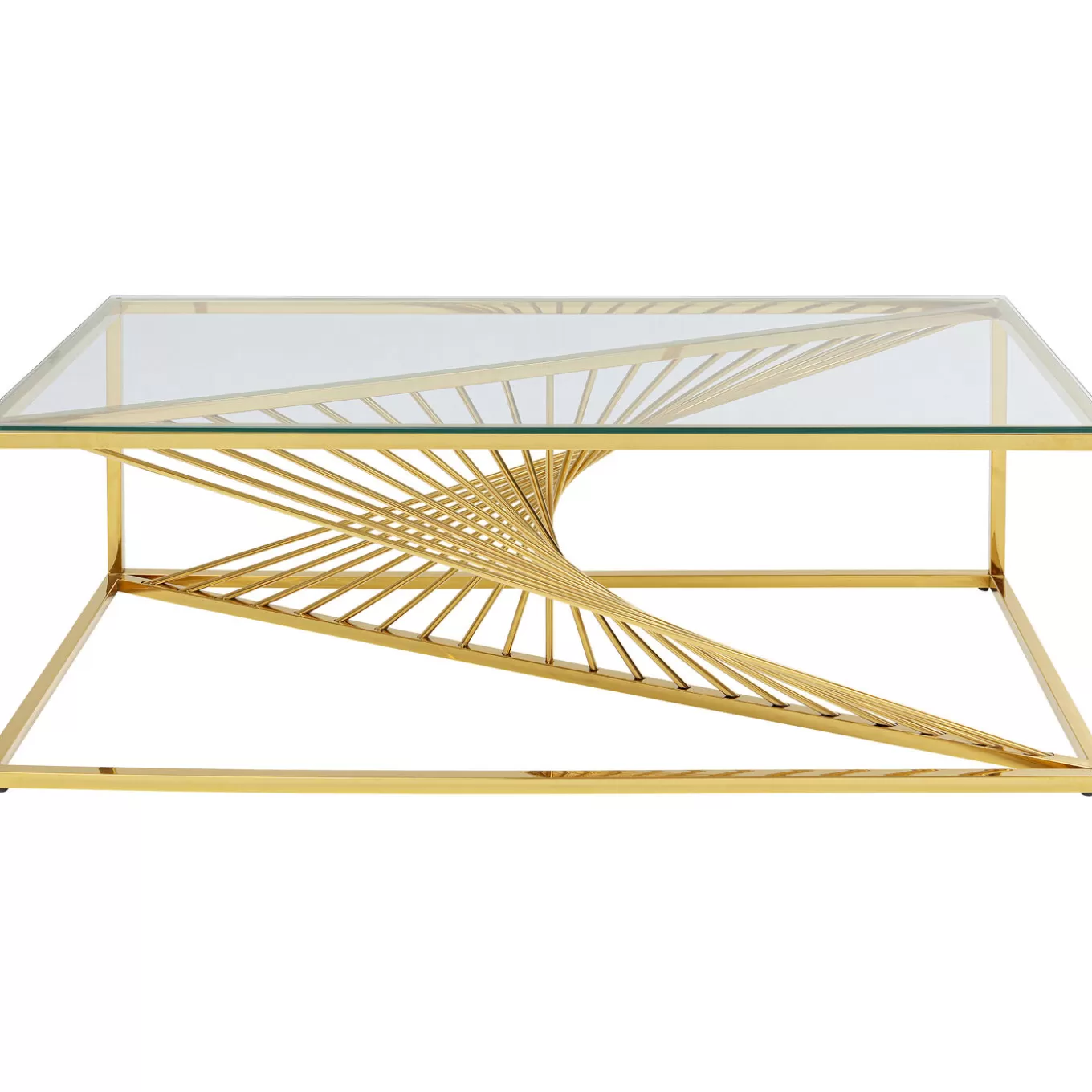 Coffee Table Laser Gold Clear Glass 120X60Cm^KARE Design Store