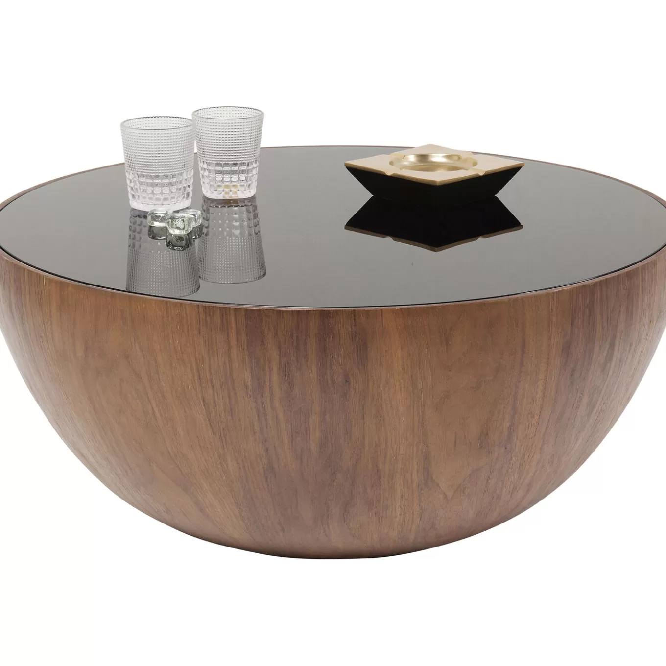 Coffee Table Tear Drops Walnut O80Cm^KARE Design Fashion