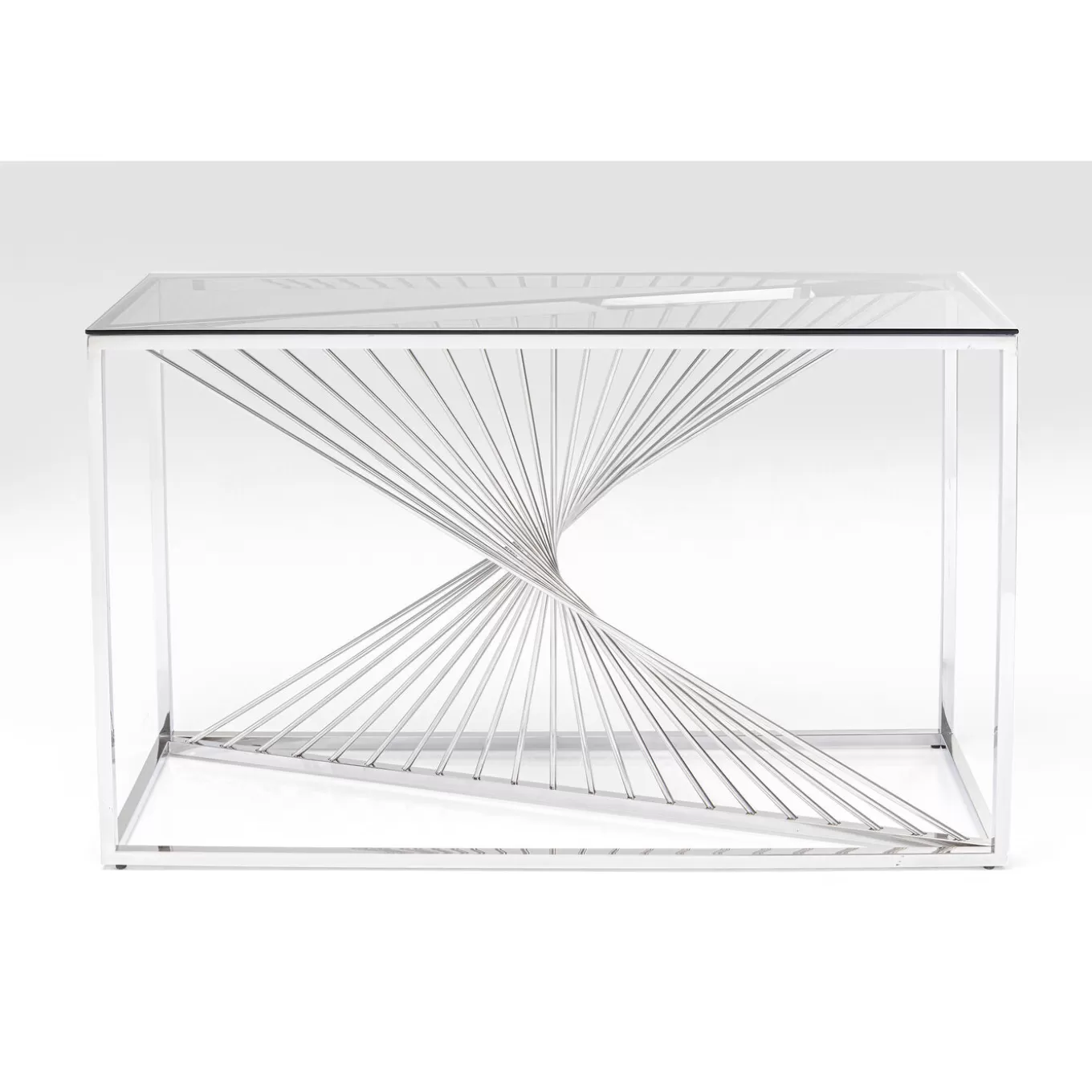 Console Laser Silver Clear Glass 120X40Cm^KARE Design Flash Sale