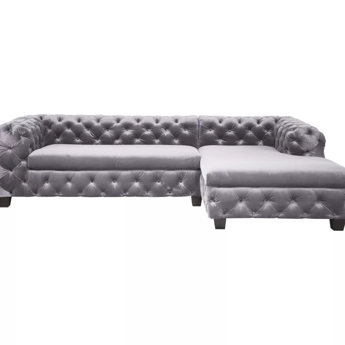 Corner Sofa Desire Velvet Grey R^KARE Design Outlet