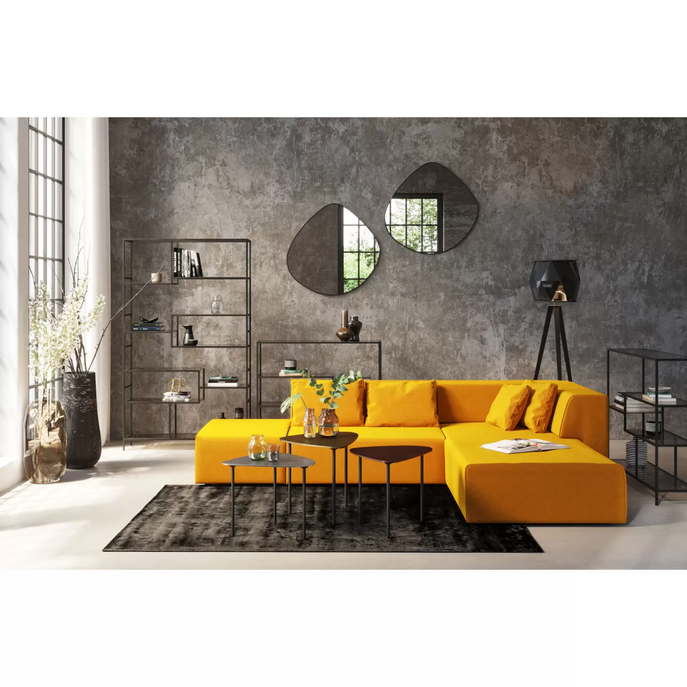 Corner Sofa Infinity Ottomane Amber Right^KARE Design Fashion