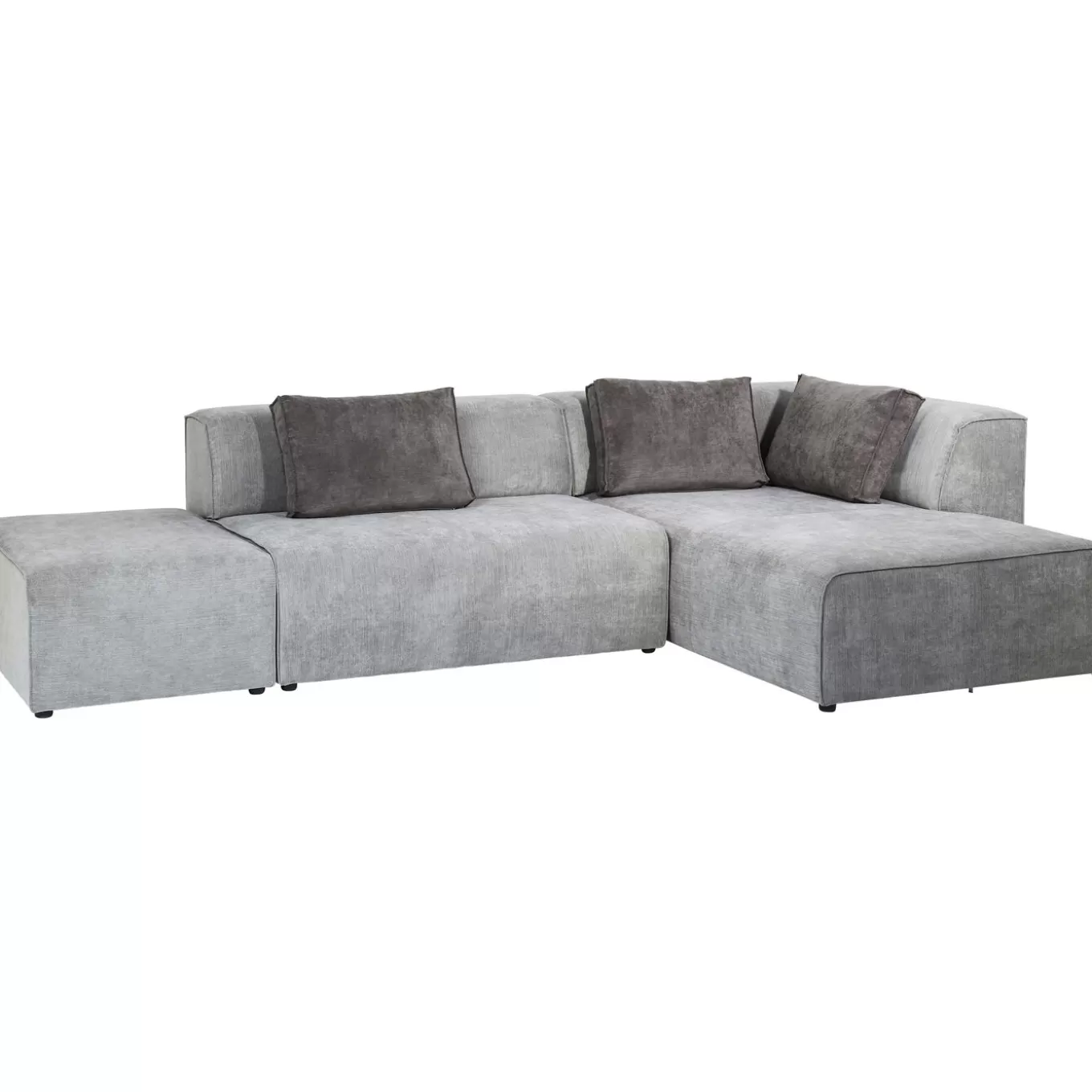 Corner Sofa Infinity Ottomane Grey Right^KARE Design Fashion