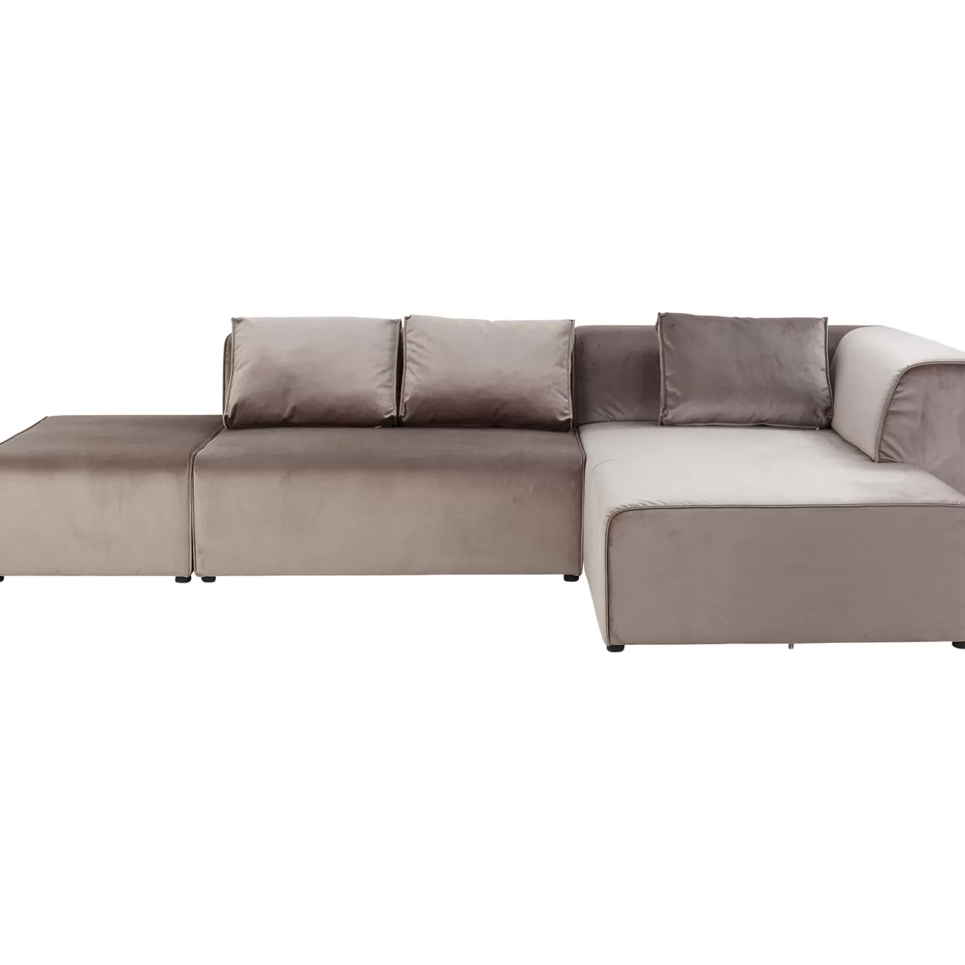 Corner Sofa Infinity Velvet Taupe Right^KARE Design Discount