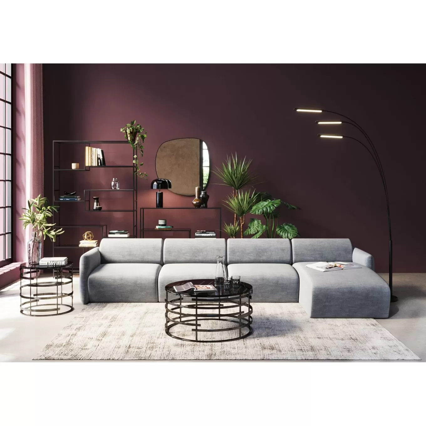 Corner Sofa Lucca Grey Right 331Cm^KARE Design Cheap