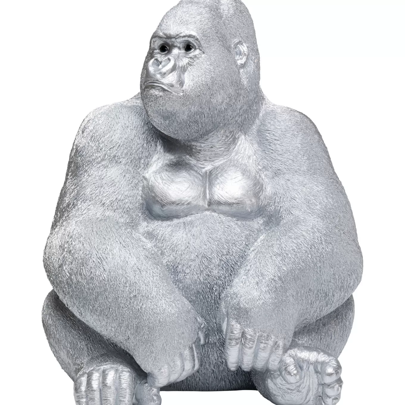 Deco Figure Monkey Gorilla Side Xl Silver Matt^KARE Design Fashion