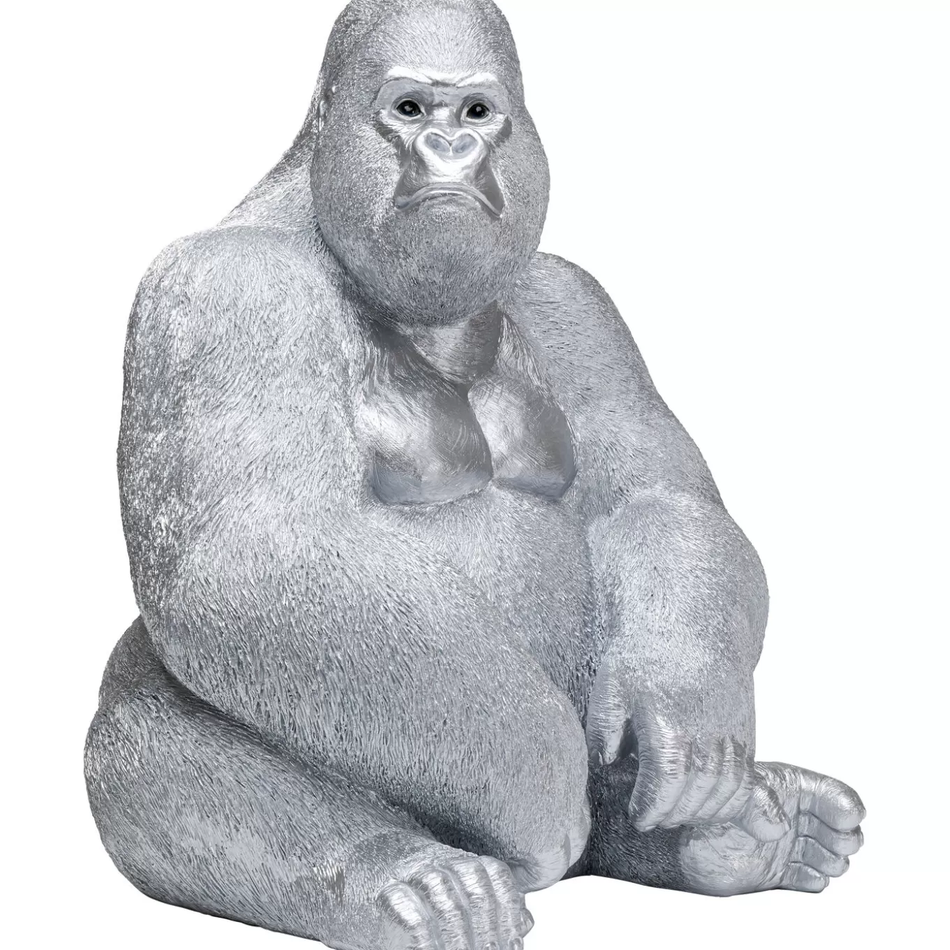 Deco Figure Monkey Gorilla Side Xl Silver Matt^KARE Design Fashion