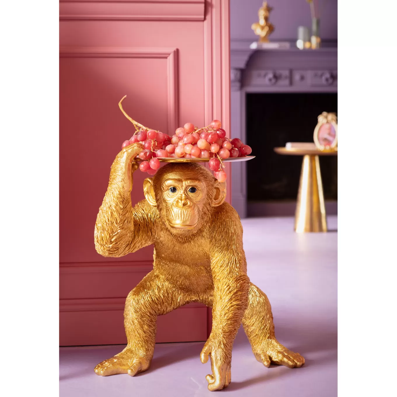 Deco Figurine Butler Playing Chimp Gold 52Cm^KARE Design Hot