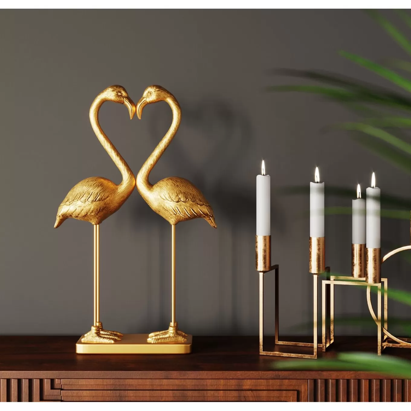 Deco Figurine Flamingo Love Gold 63Cm^KARE Design Best Sale