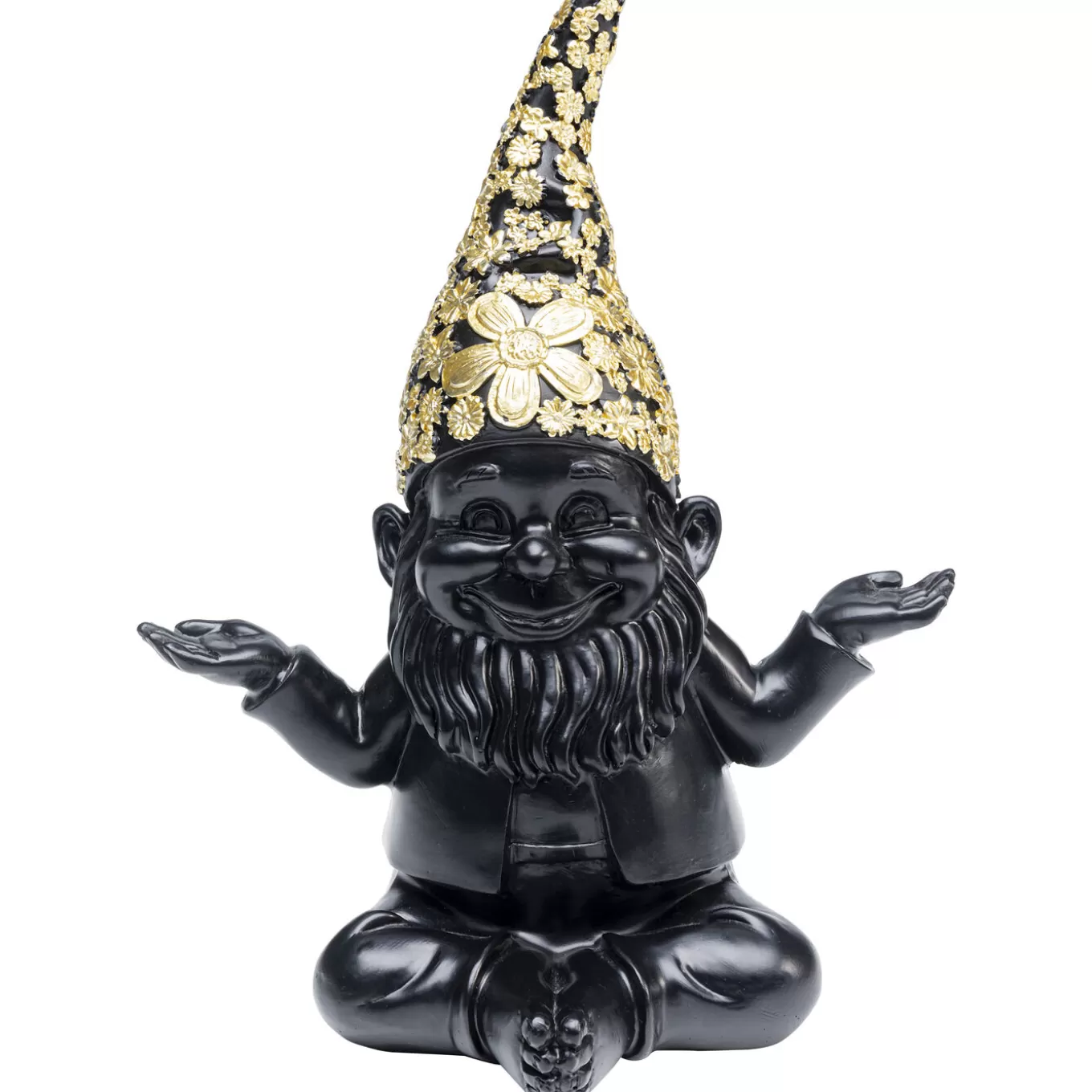 Deco Figurine Gnome Meditation Black Gold 19Cm^KARE Design Best