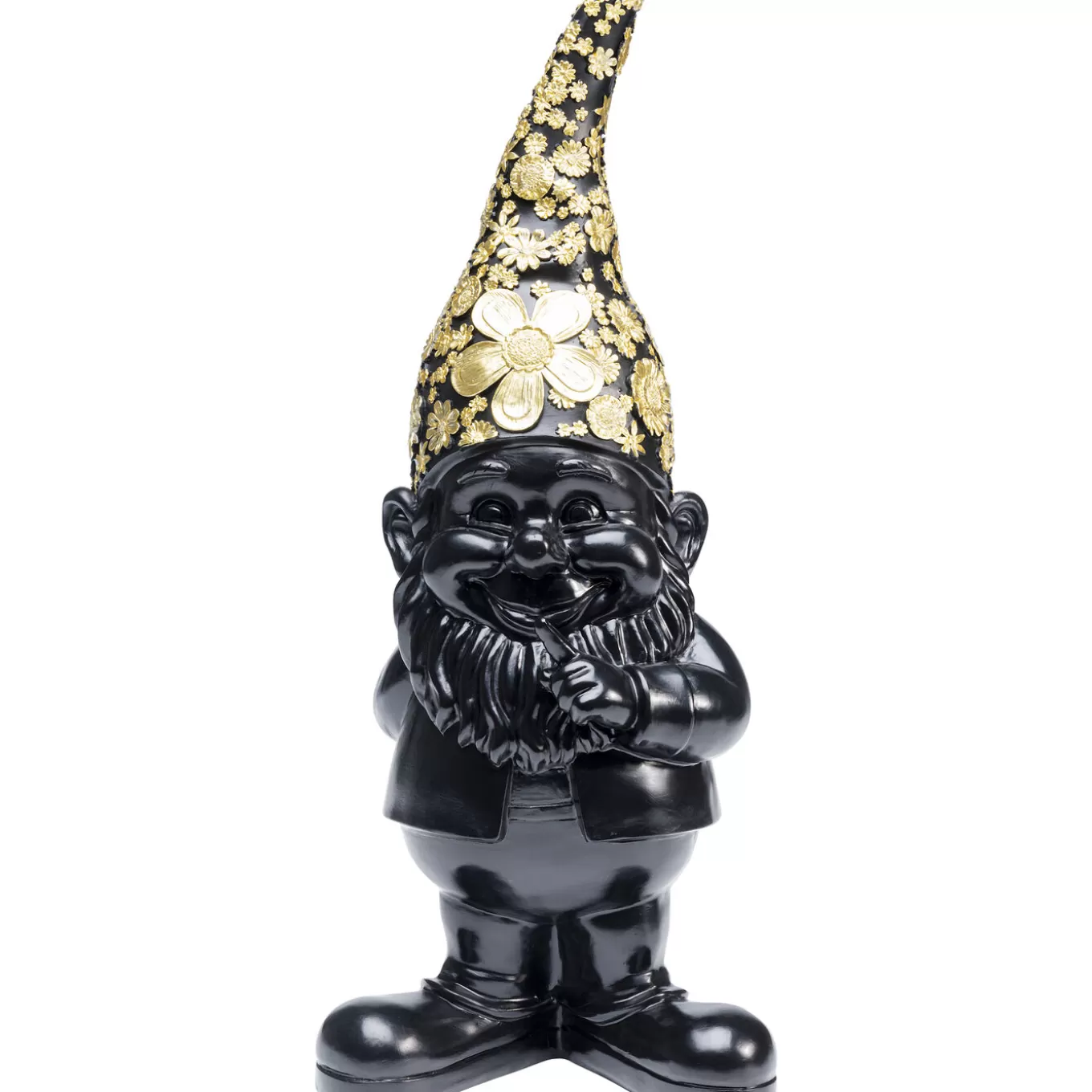 Deco Figurine Gnome Standing Black Gold 46Cm^KARE Design Clearance