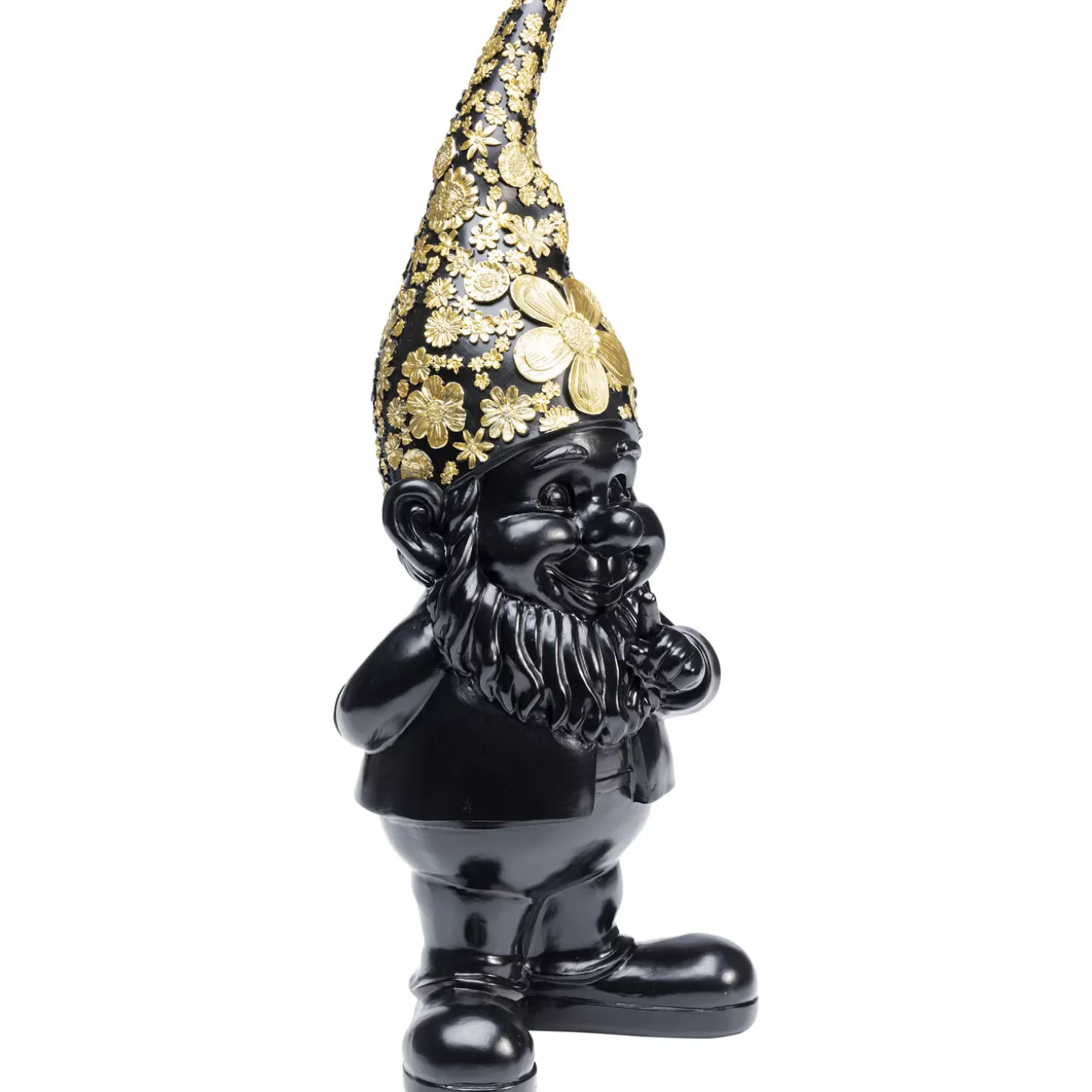 Deco Figurine Gnome Standing Black Gold 46Cm^KARE Design Clearance