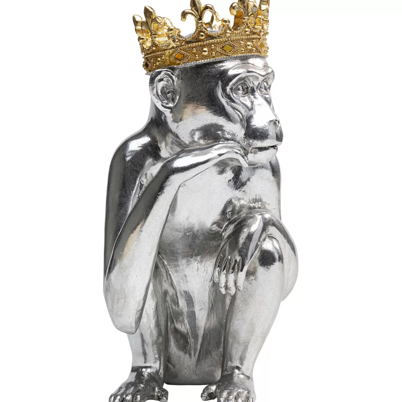 Deco Figurine King Lui Silver 35Cm^KARE Design Best