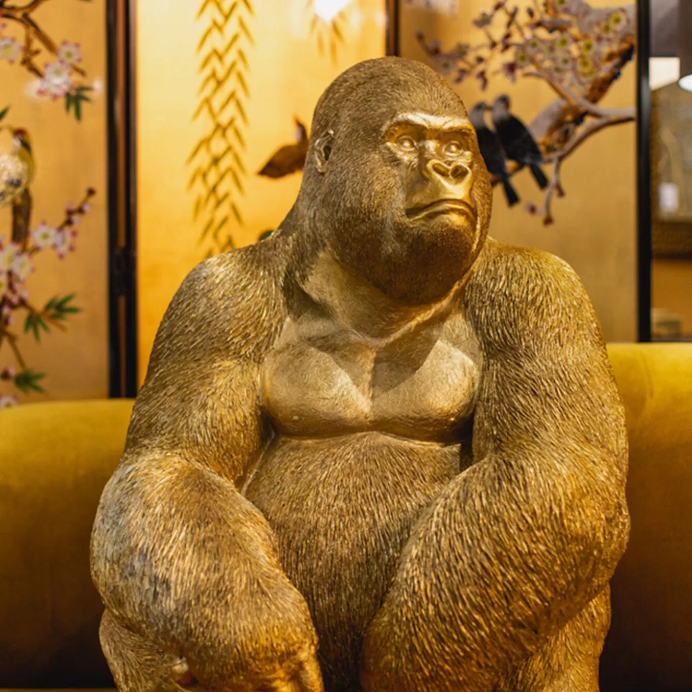 Deco Figurine Monkey Gorilla Side Xl Gold 76Cm^KARE Design Hot