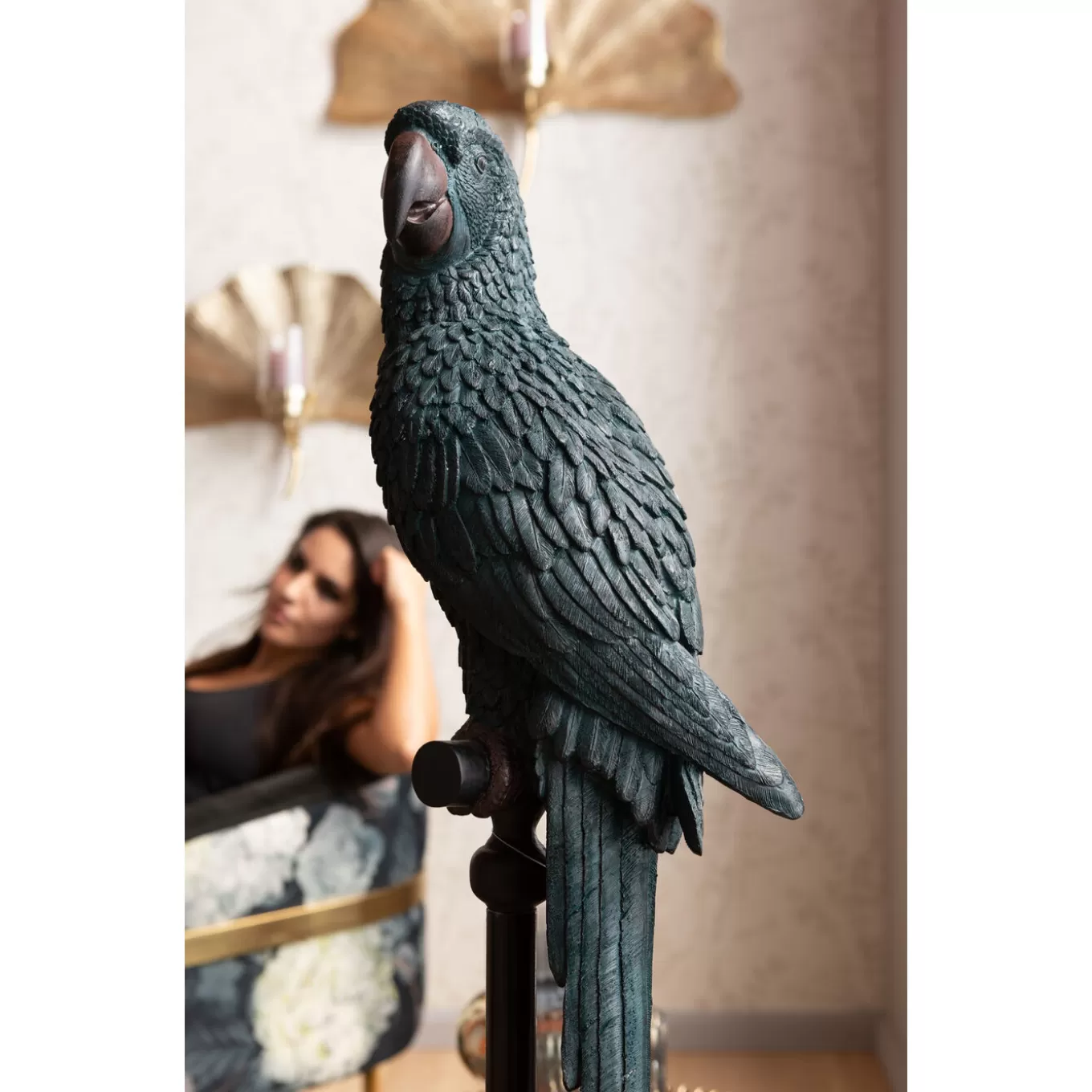 Deco Figurine Parrot Bluegreen^KARE Design Outlet