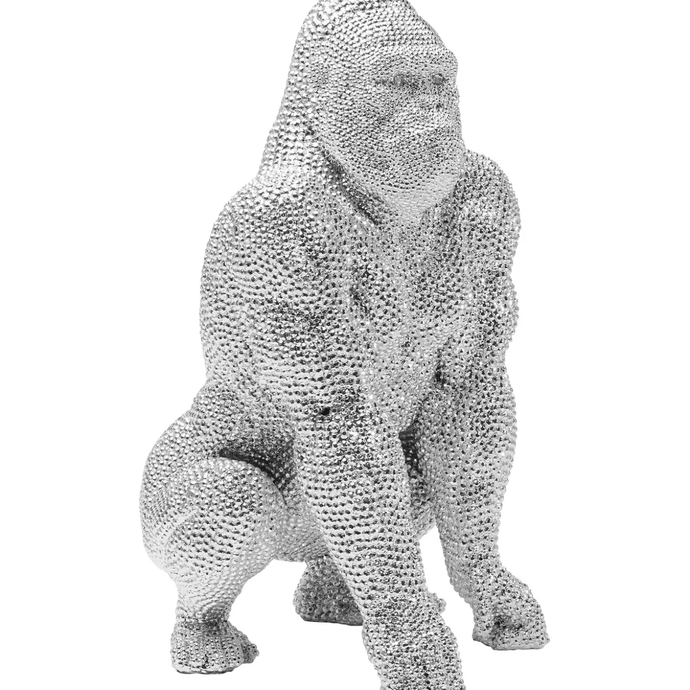 Deco Figurine Shiny Gorilla Silver 46Cm^KARE Design Online