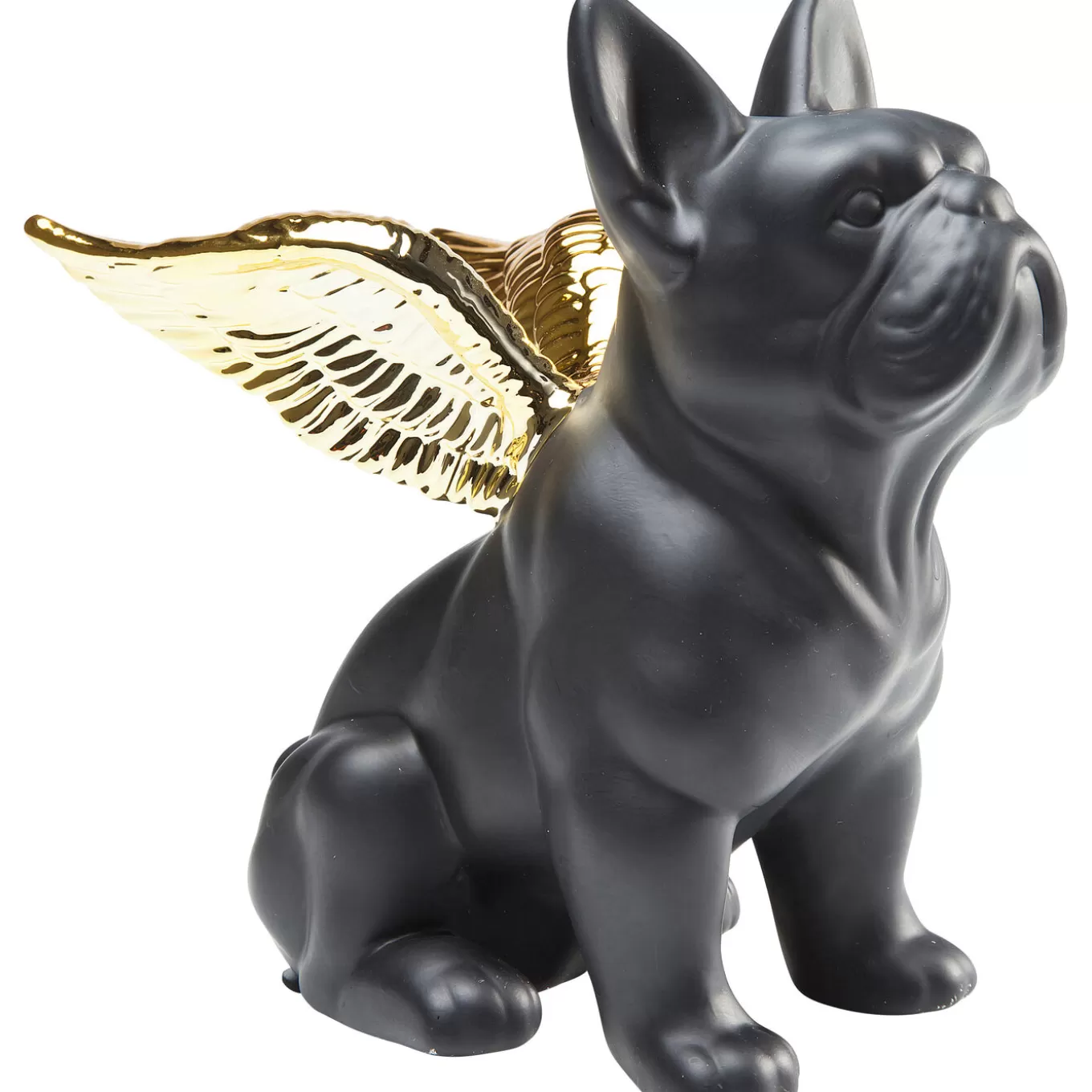 Deco Figurine Sitting Angel Dog Gold-Black^KARE Design Clearance