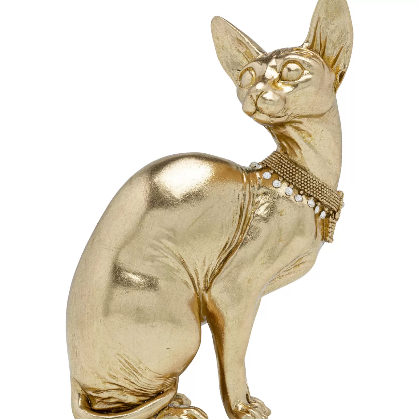 Deco Figurine Sitting Cat Audrey Gold 27Cm^KARE Design New